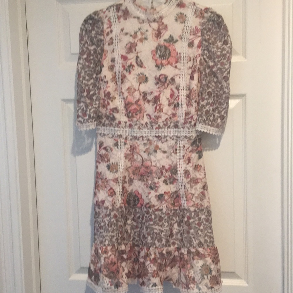 Floral lace midi dress